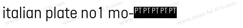 italian plate no1 mo字体转换